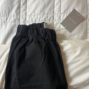 Everlane The Easy Pant Black Cotton Blend Elastic Waist Twill Pant Size 0 NwT